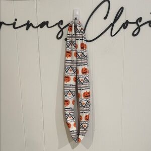 Forever 21 Halloween Themed Infinity Scarf with Pumpkin Pattern